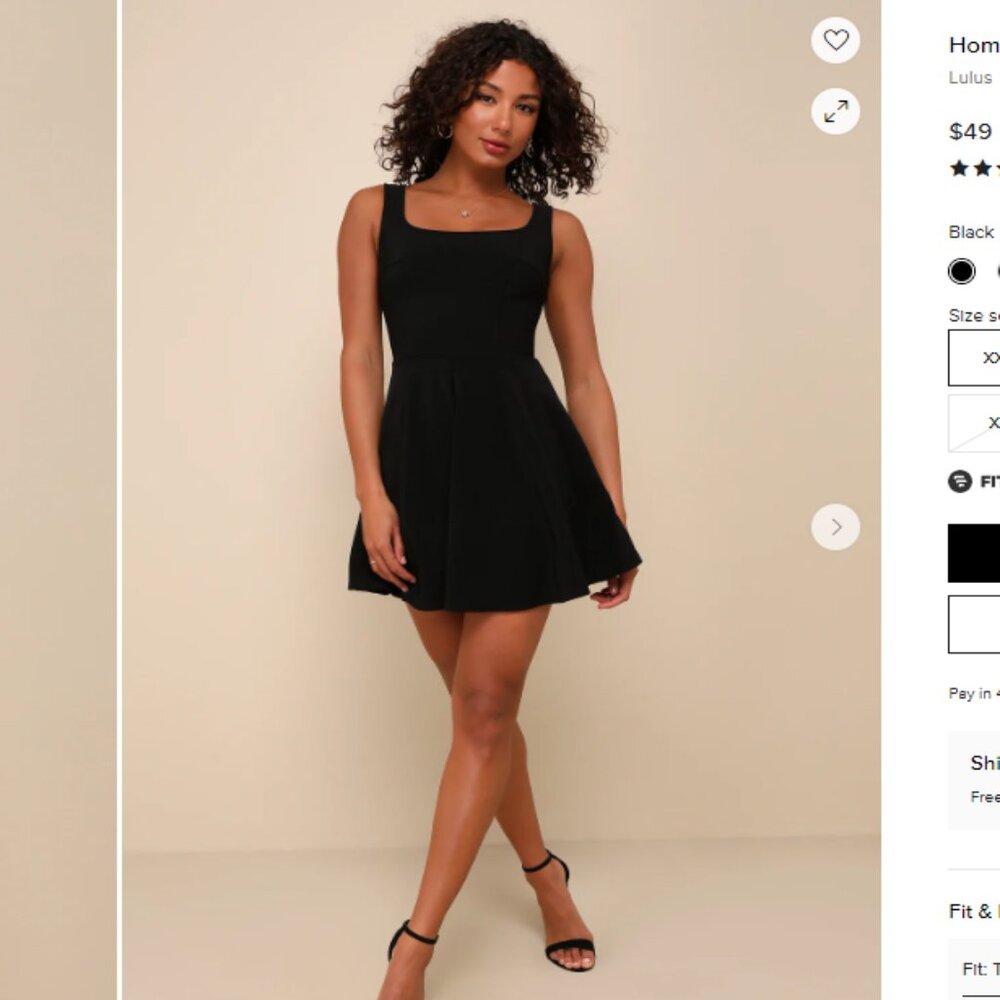 Lulu's Home Before Daylight Black Dress